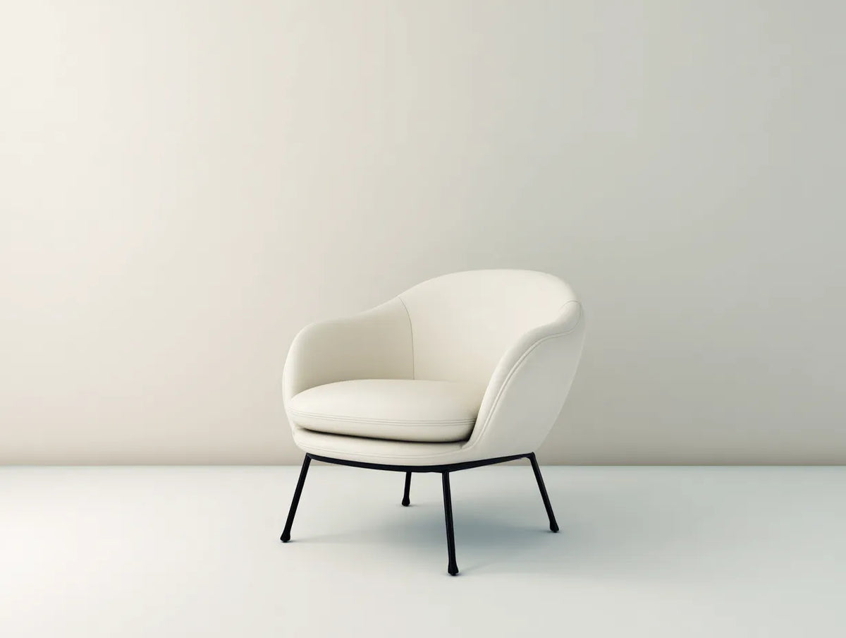 Sedia da pranzo imbottita 76×73×80 cm - bianco e nero - profilo curvo moderno