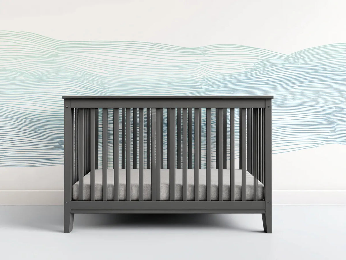 Culla Camera Da Letto in legno 118×64×86 cm - grigio scuro - stile contemporaneo