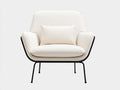 Sedia Da Pranzo imbottita 76×72×84 cm - bianco e nero - stile contemporaneo con seduta ampia