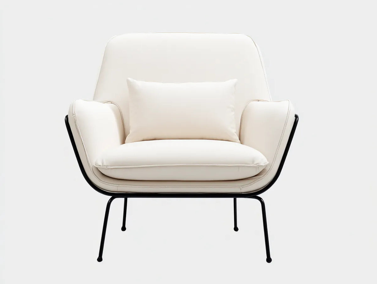 Sedia Da Pranzo imbottita 76×72×84 cm - bianco e nero - stile contemporaneo con seduta ampia