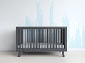 Culla in legno 145×78×90 cm - grigio - design contemporaneo