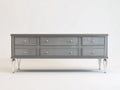 Credenza da sala da pranzo 185×46×84 cm - grigio chiaro e argento - stile elegante decorativo