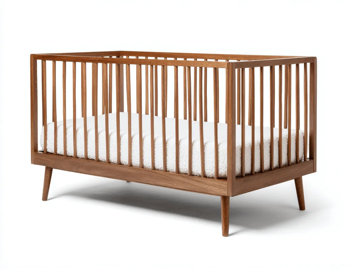 Culla Camera Da Letto in legno 124×68×89 cm - marrone - stile minimalista