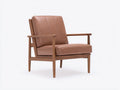Poltrona reclinabile in similpelle 76×86×101 cm - marrone - struttura in legno