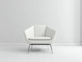 Sedia da pranzo imbottita 74×72×78 cm - bianco e nero - design avvolgente contemporaneo